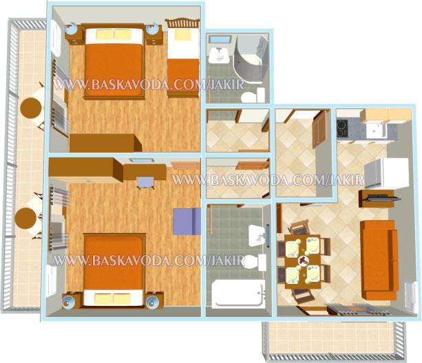Apartman Jakir Baška Voda Kültér fotó